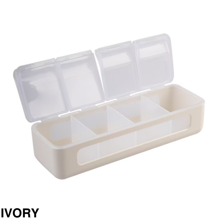 Melii Luxe 4 Compartment Snackle Box Ivory