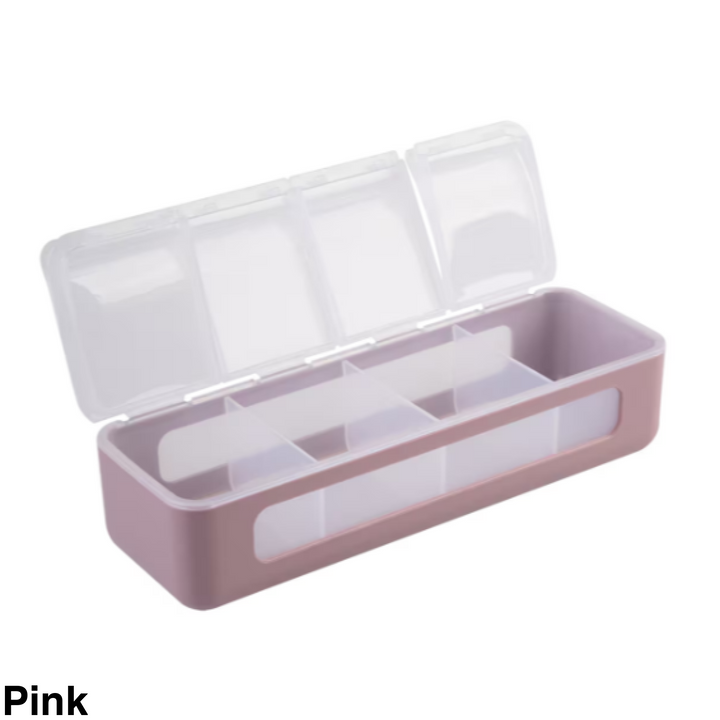 Melii Luxe 4 Compartment Snackle Box Pink