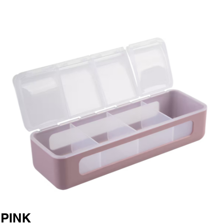 Melii Luxe 4 Compartment Snackle Box Pink