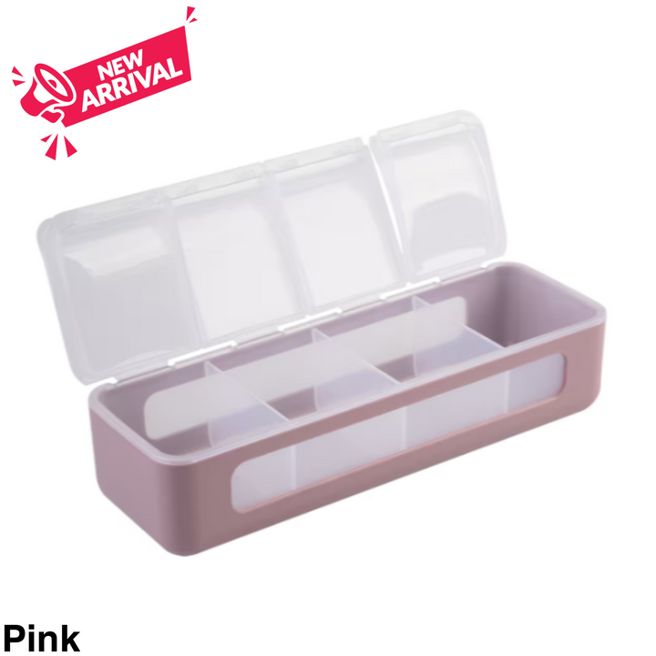 Melii Luxe 4 Compartment Snackle Box Pink