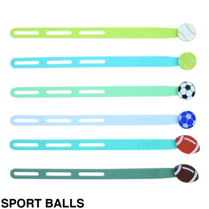 Melii Luxe Silicone Wrap Bands Sport Balls