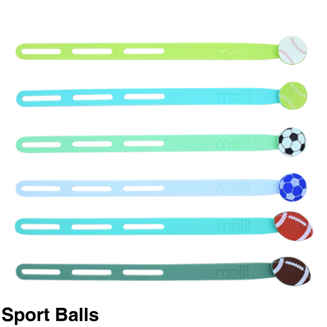 Melii Luxe Silicone Wrap Bands Sport Balls
