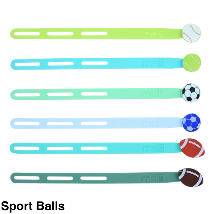 Melii Luxe Silicone Wrap Bands Sport Balls