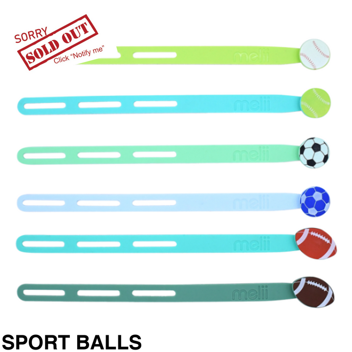 Melii Luxe Silicone Wrap Bands Sport Balls