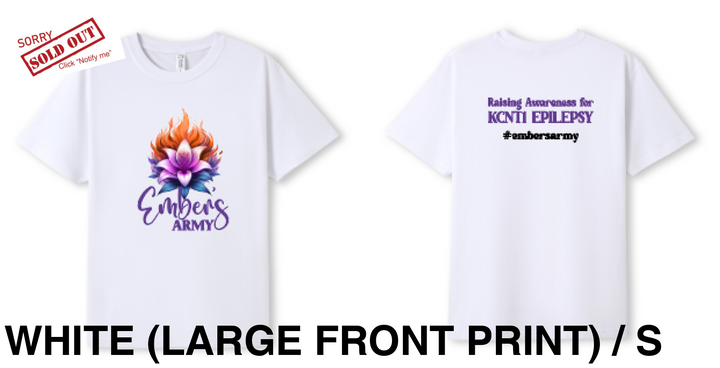 Men’s/Unisex Ember Lily - Ember’s Army Shirt (Large Front Print) White / S
