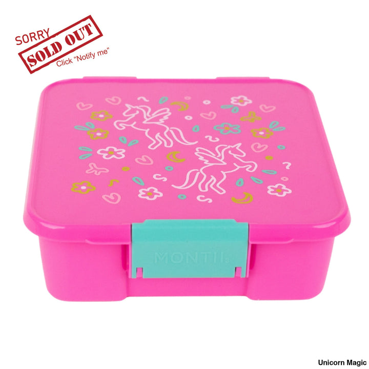 Montiico Bento Three Lunch Box Unicorn Magic