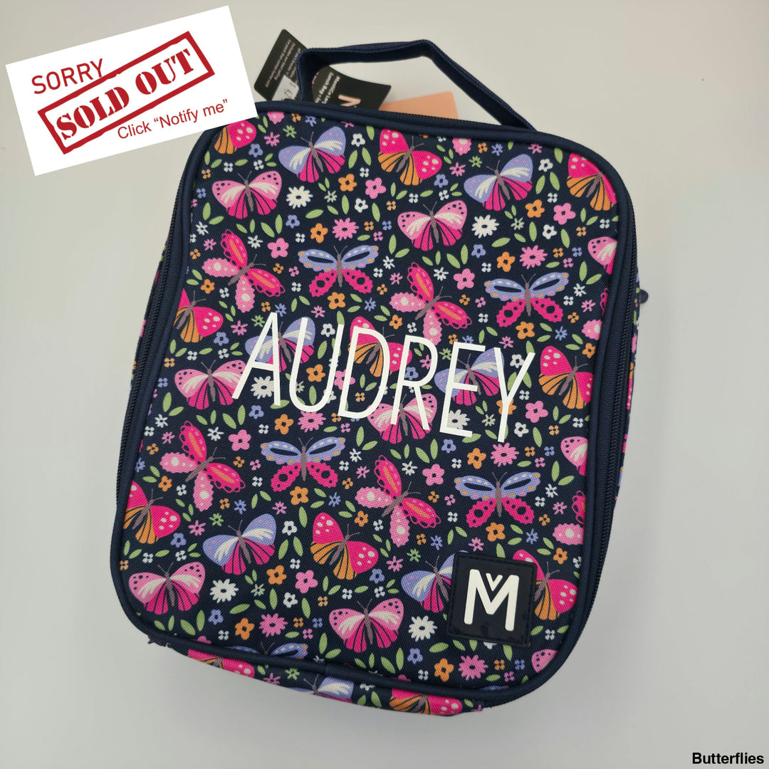 MontiiCo Insulated Lunch Bag Large Butterflies