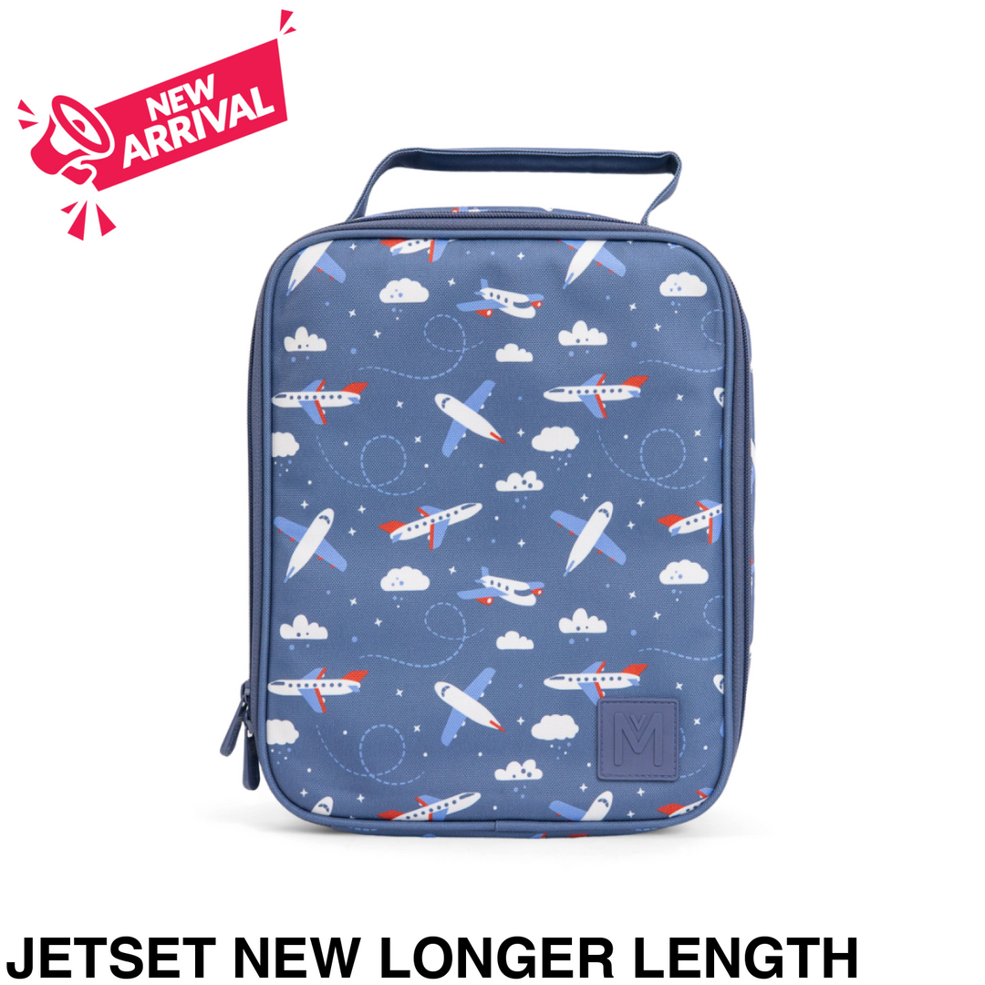 MontiiCo Insulated Lunch Bag Large Jetset NEW Longer Length *PREORDER Due 12/1*