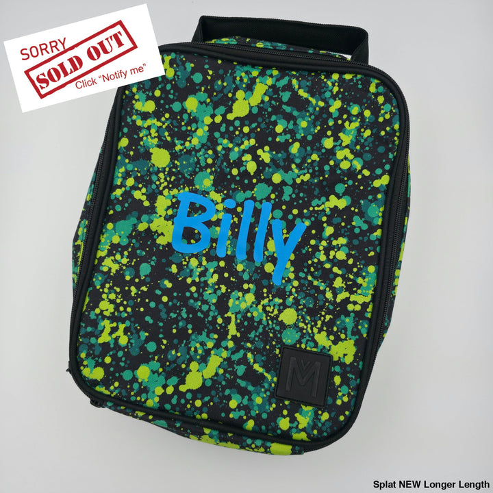 MontiiCo Insulated Lunch Bag Large Splat NEW Larger Length