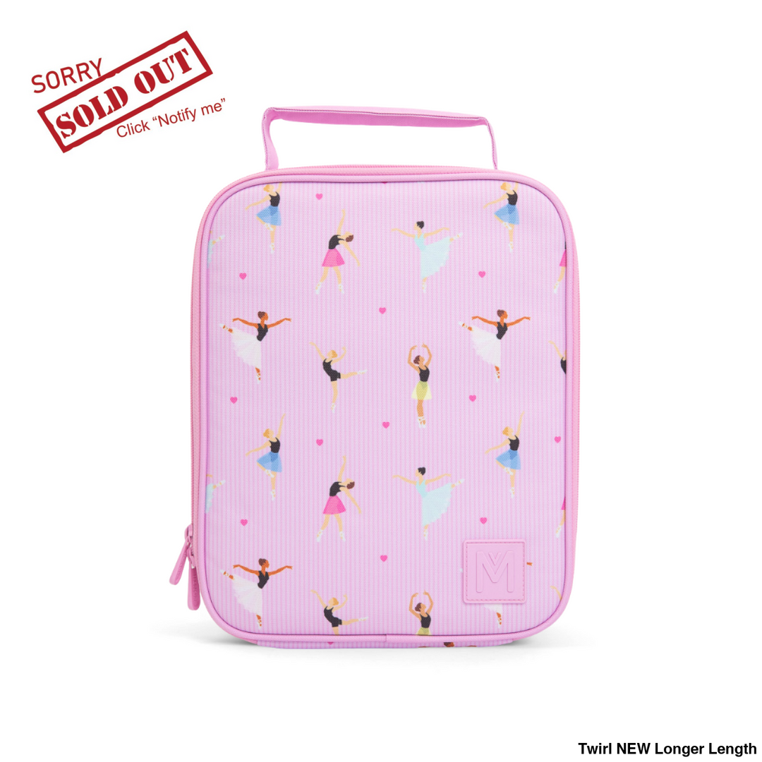 MontiiCo Insulated Lunch Bag Large Twirl NEW Longer Length