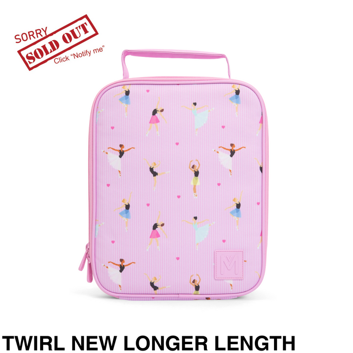 MontiiCo Insulated Lunch Bag Large Twirl NEW Longer Length