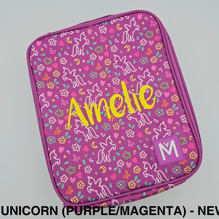 Montiico Insulated Lunch Bag Large Unicorn (Purple/Magenta) - New