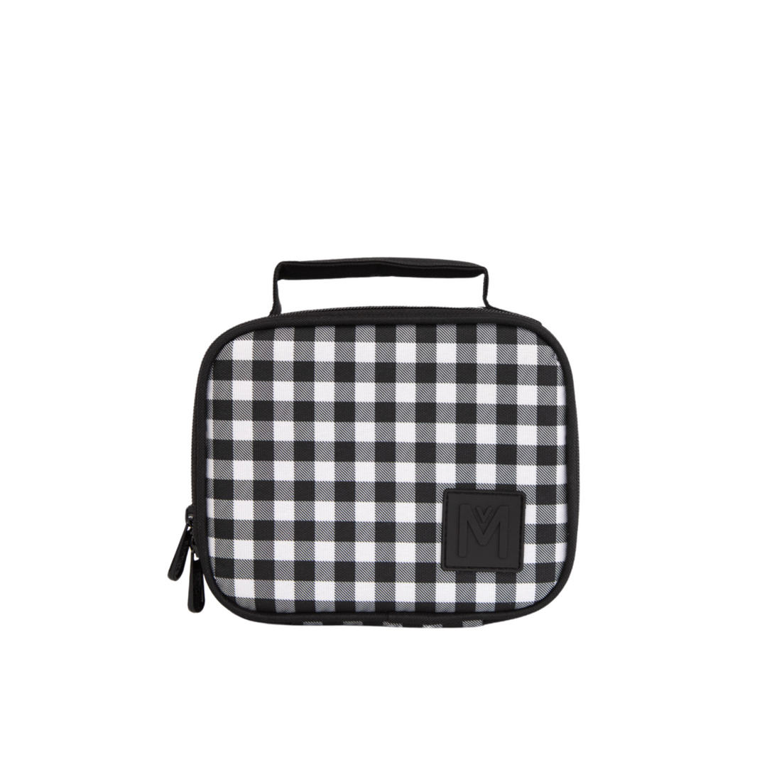 MontiiCo Insulated Lunch Bag Mini Black Gingham