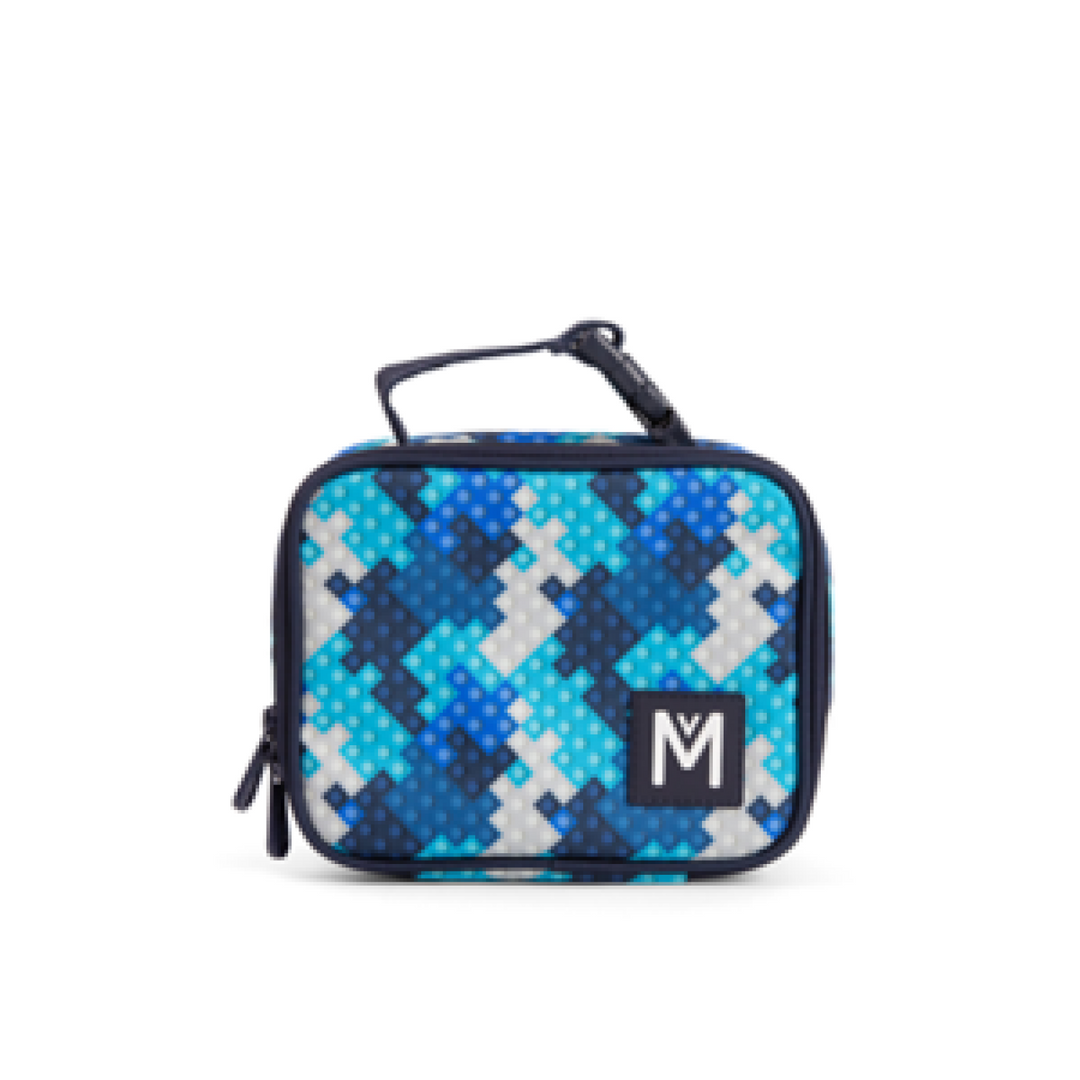 MontiiCo Insulated Lunch Bag Mini Block Land with clip