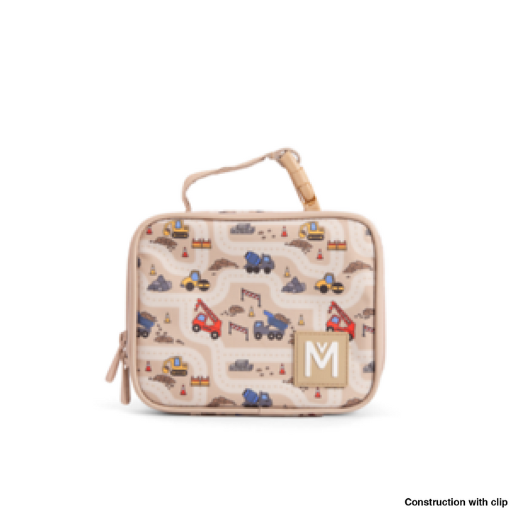 MontiiCo Insulated Lunch Bag Mini Construction with clip