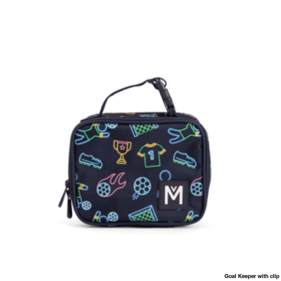 MontiiCo Insulated Lunch Bag Mini Goal Keeper with clip