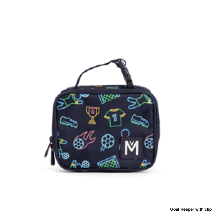 MontiiCo Insulated Lunch Bag Mini Goal Keeper with clip