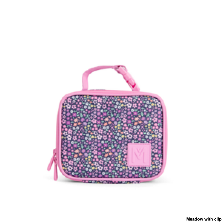 MontiiCo Insulated Lunch Bag Mini Meadow with clip
