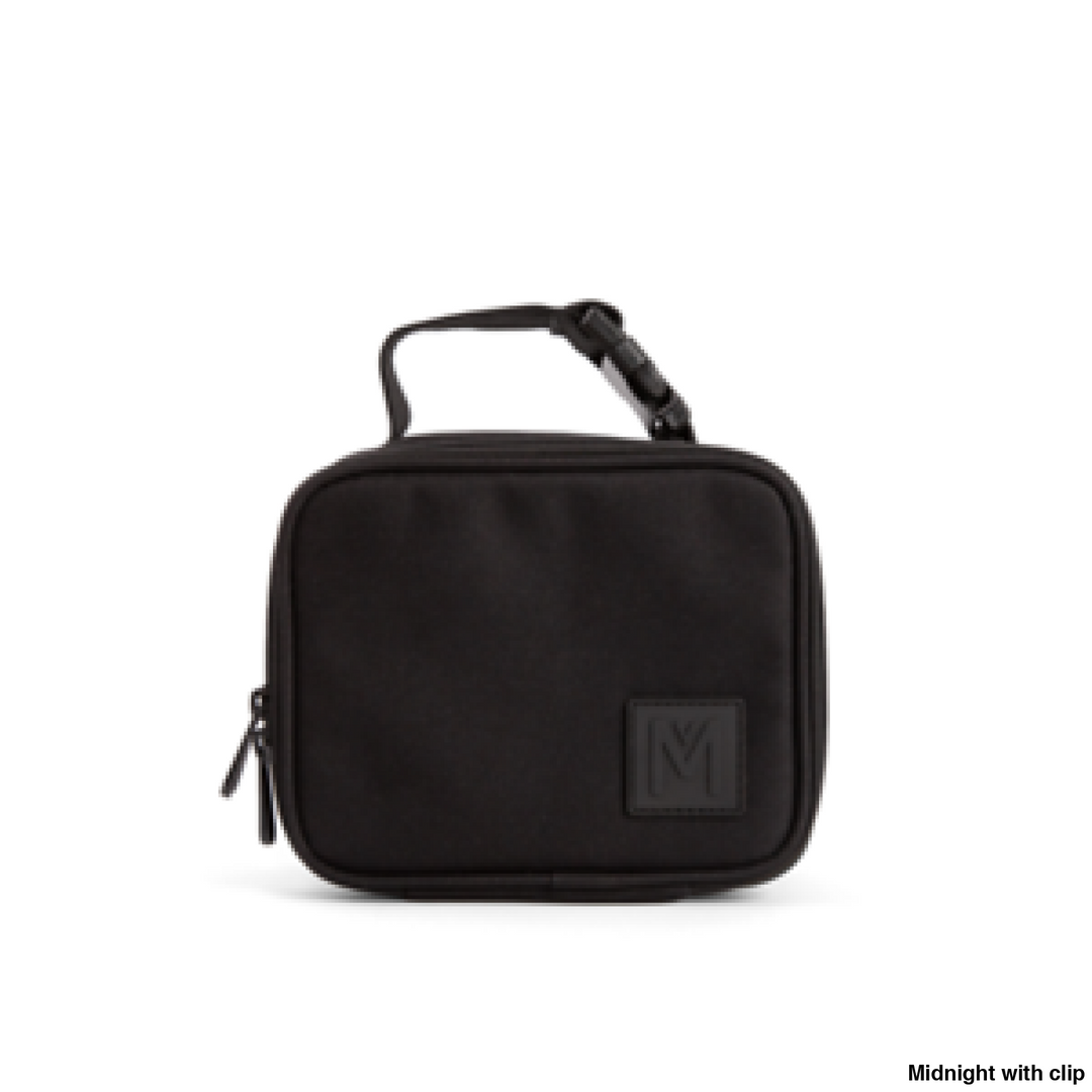 MontiiCo Insulated Lunch Bag Mini Midnight with clip