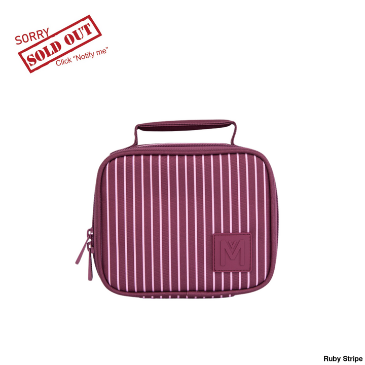 MontiiCo Insulated Lunch Bag Mini Ruby Stripe