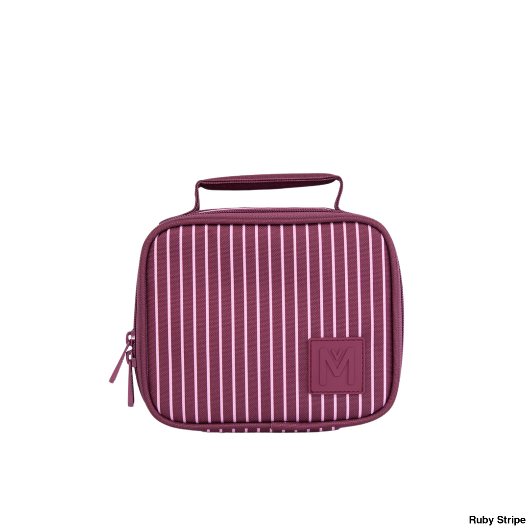 MontiiCo Insulated Lunch Bag Mini Ruby Stripe