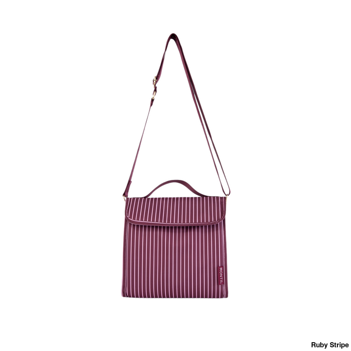 Montiico Insulated Lunch Carrier Ruby Stripe
