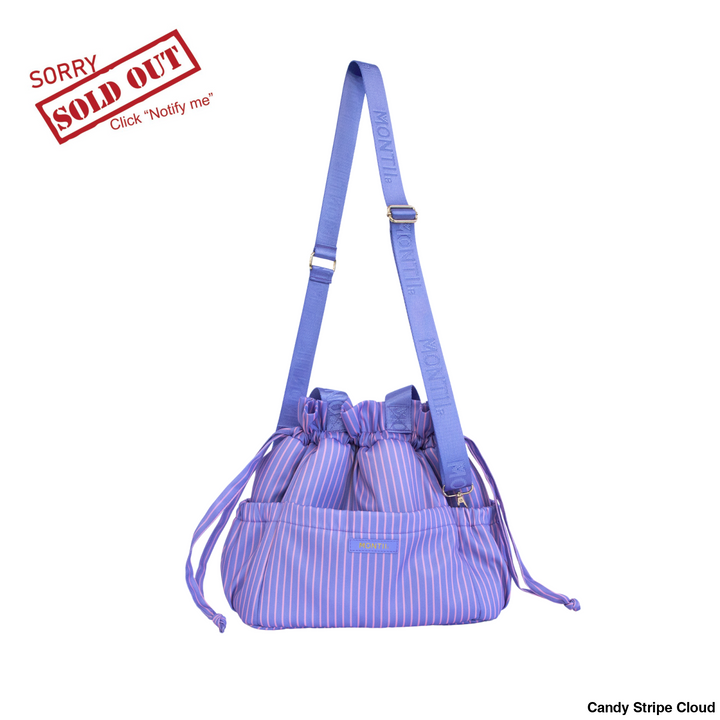 Montiico Insulated Lunch Tote Bag Candy Stripe Cloud