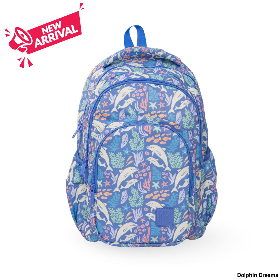 Montiico Large Backpack NEW STYLE Dolphin Dreams