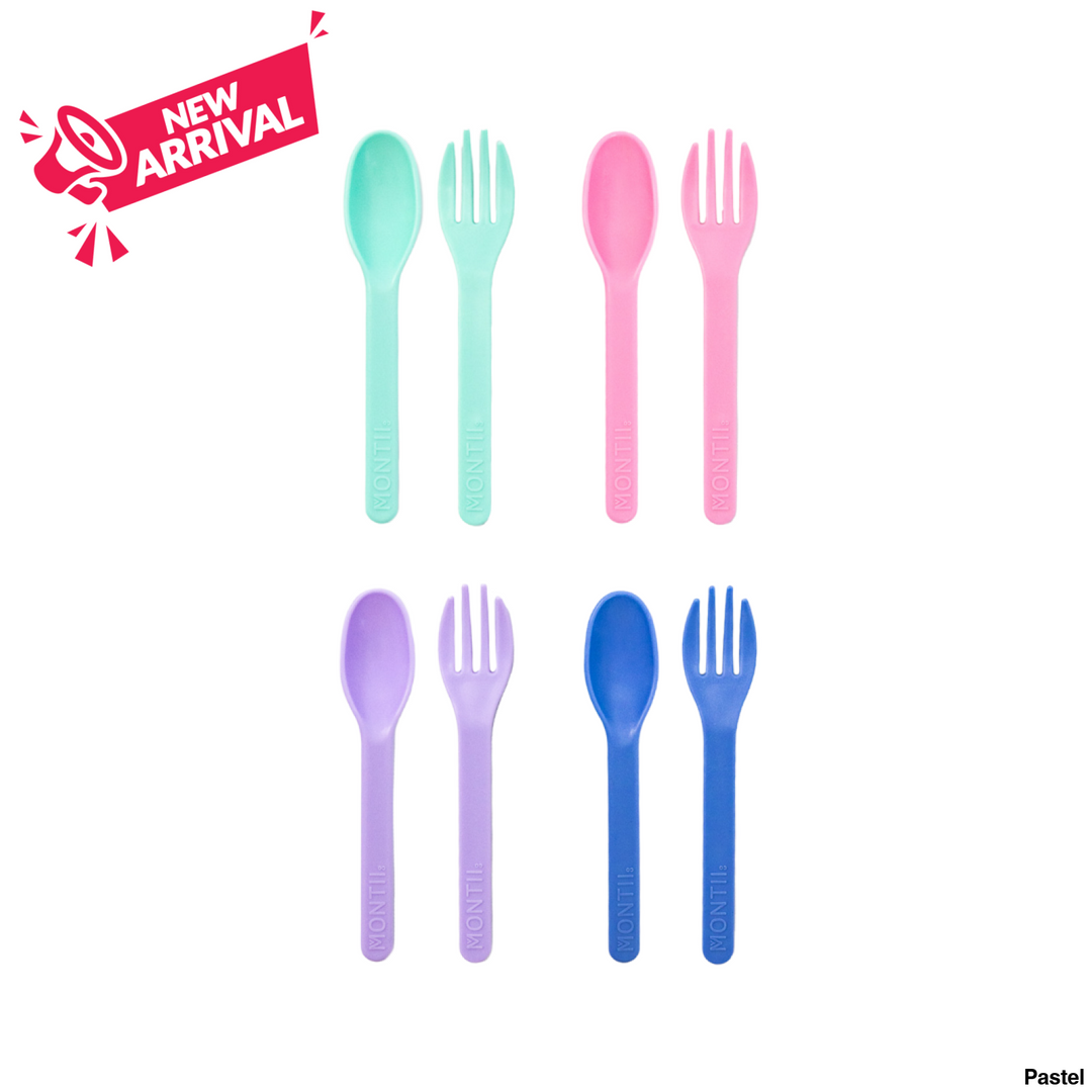 MontiiCo Out & About Cutlery Set Pastel