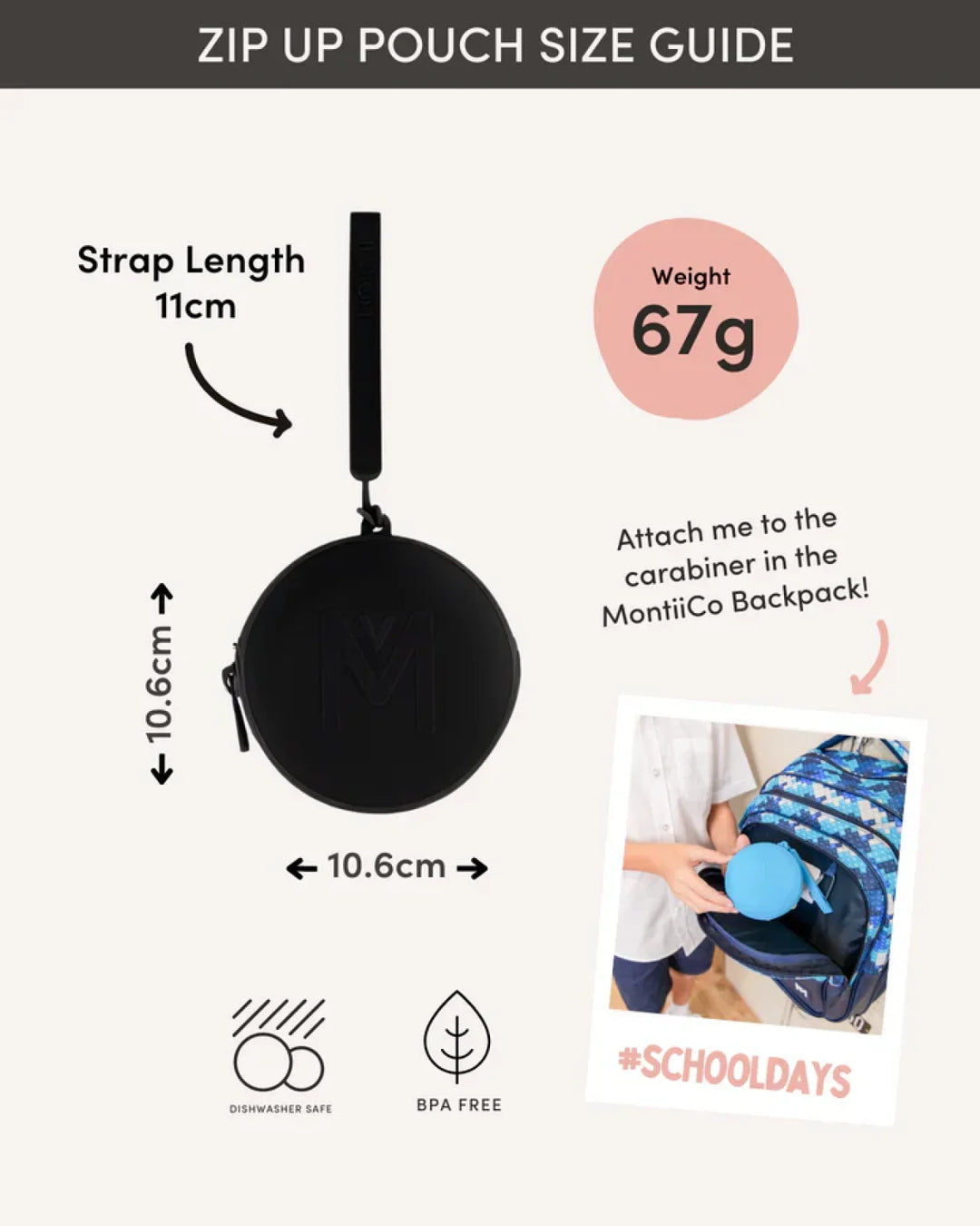 Montiico Zip Up Pouch