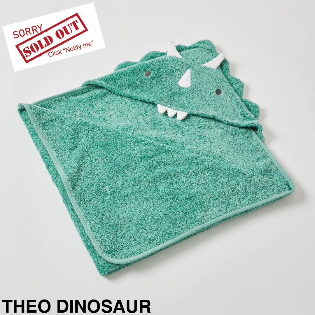 Nordic Kids Hooded Towels Theo Dinosaur