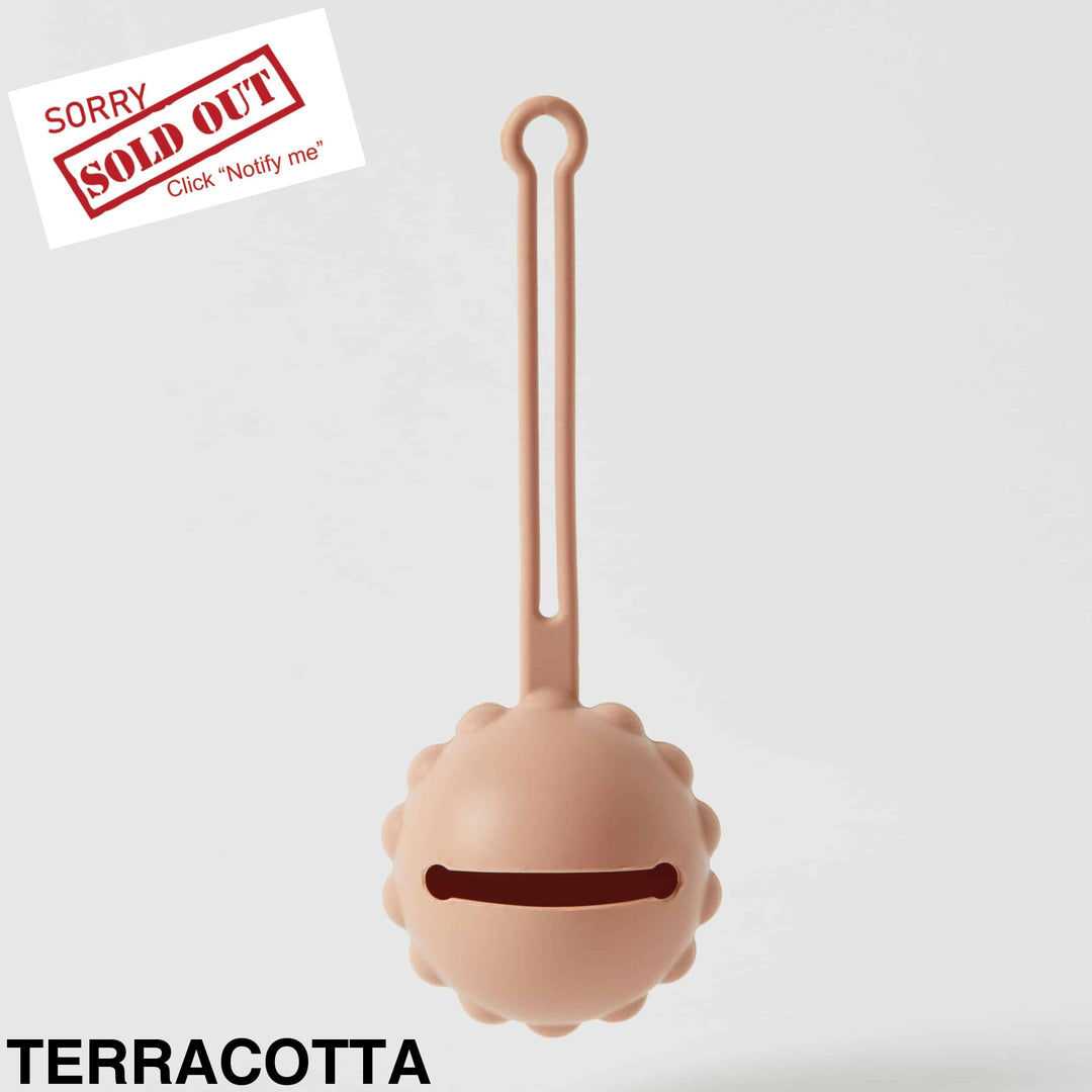 Nordic Kids Silicone Dummy Holder Terracotta