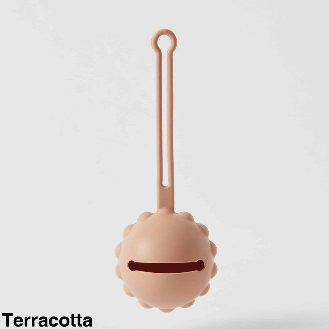 Nordic Kids Silicone Dummy Holder Terracotta