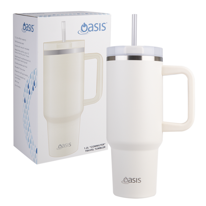 Oasis 1.2L Commuter Insulated Travel Tumbler Alablaster