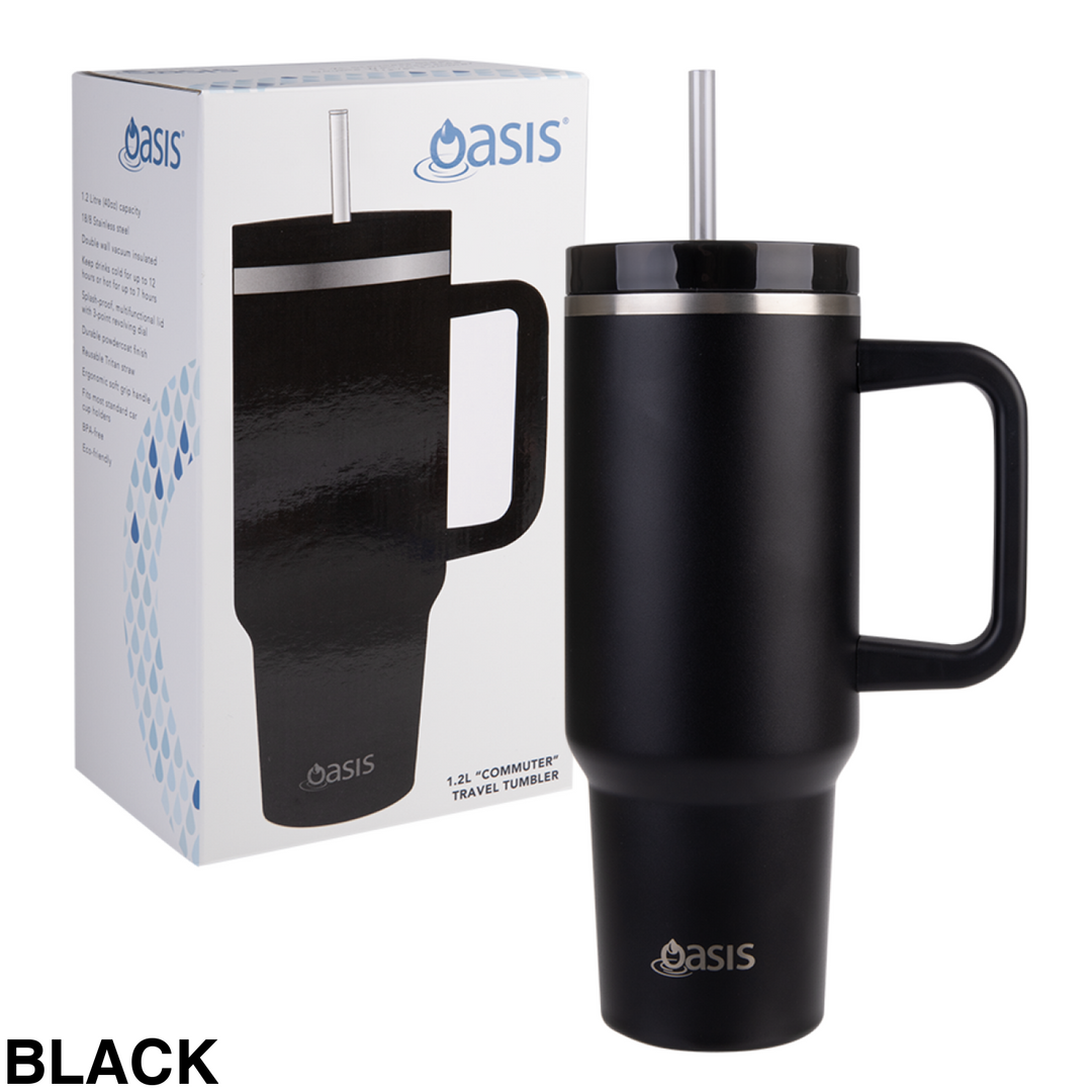 Oasis 1.2L Commuter Insulated Travel Tumbler Black