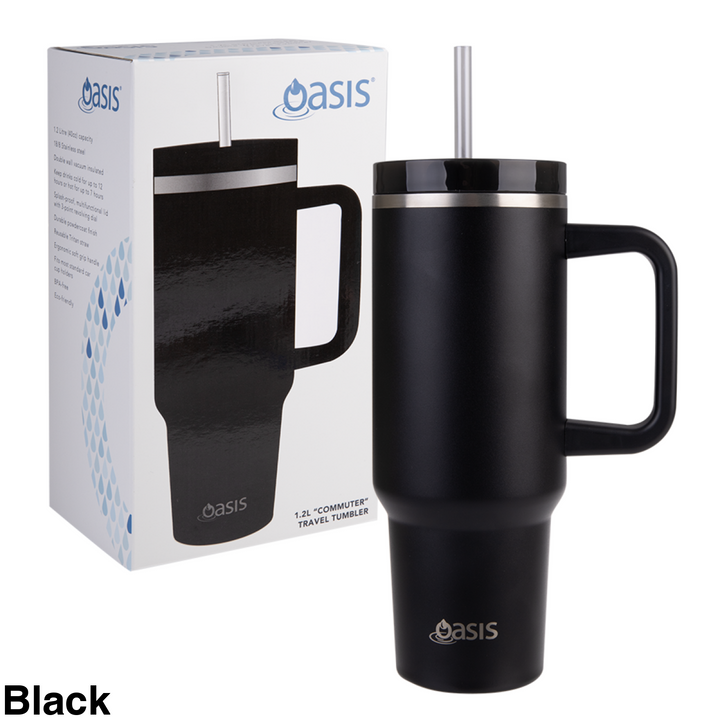 Oasis 1.2L Commuter Insulated Travel Tumbler Black