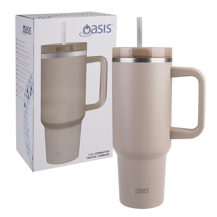 Oasis 1.2L Commuter Insulated Travel Tumbler Latte
