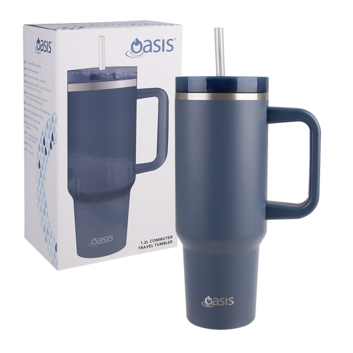Oasis 1.2L Commuter Insulated Travel Tumbler Navy Indigo