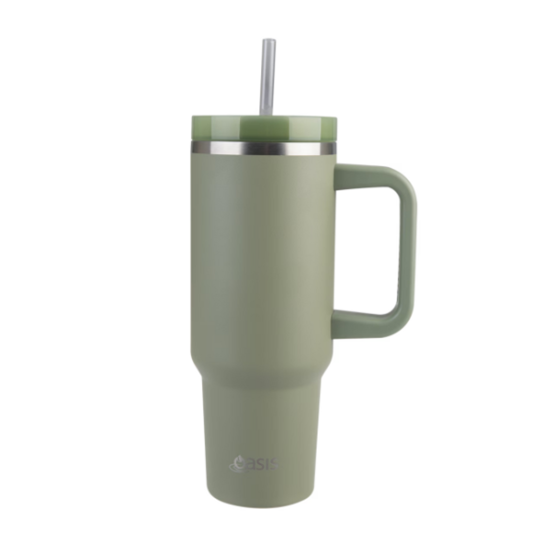 Oasis 1.2L Commuter Insulated Travel Tumbler Olive Green