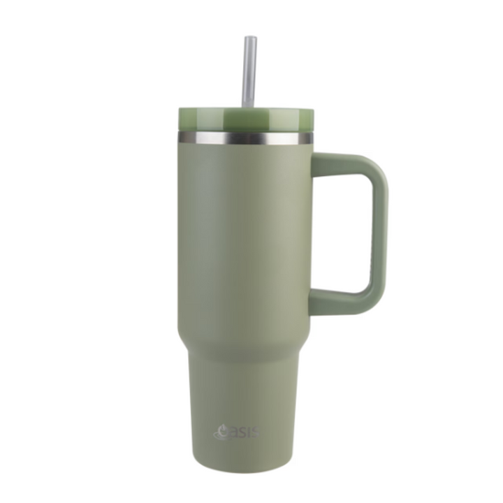 Oasis 1.2L Commuter Insulated Travel Tumbler Olive Green