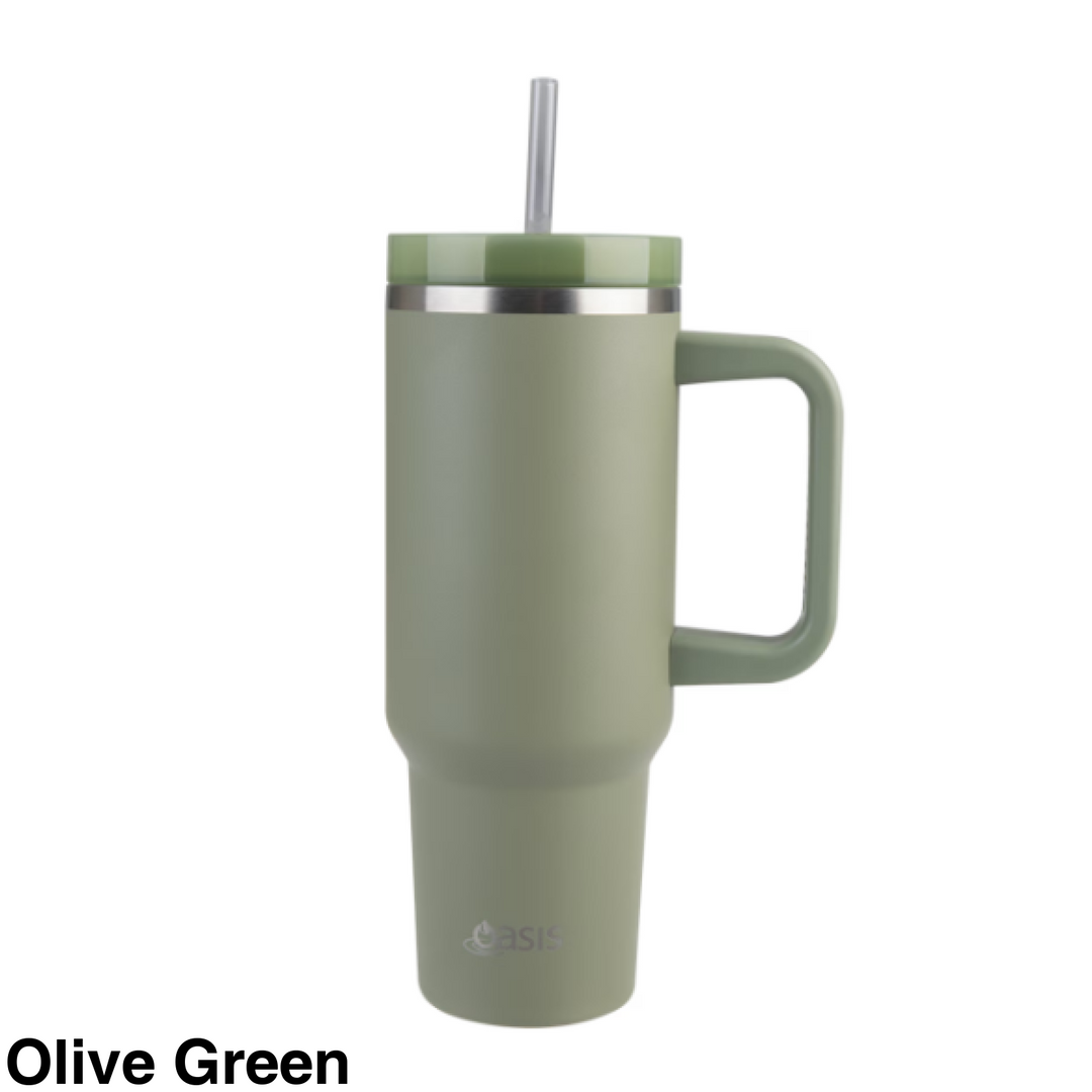 Oasis 1.2L Commuter Insulated Travel Tumbler Olive Green