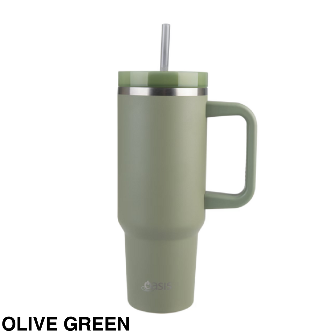 Oasis 1.2L Commuter Insulated Travel Tumbler Olive Green