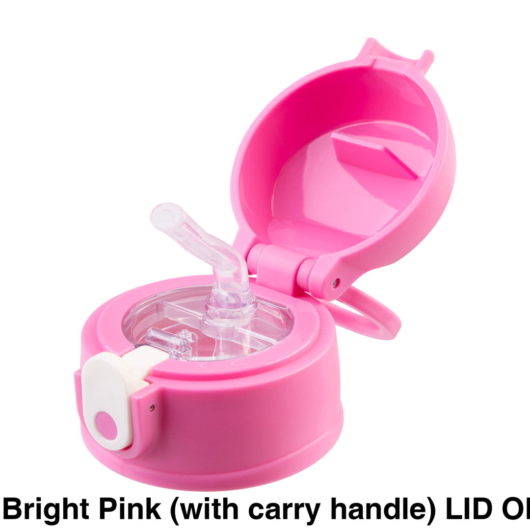 Oasis 400ml/550ml Sipper Bottle Replacement Lid & Straws Bright Pink