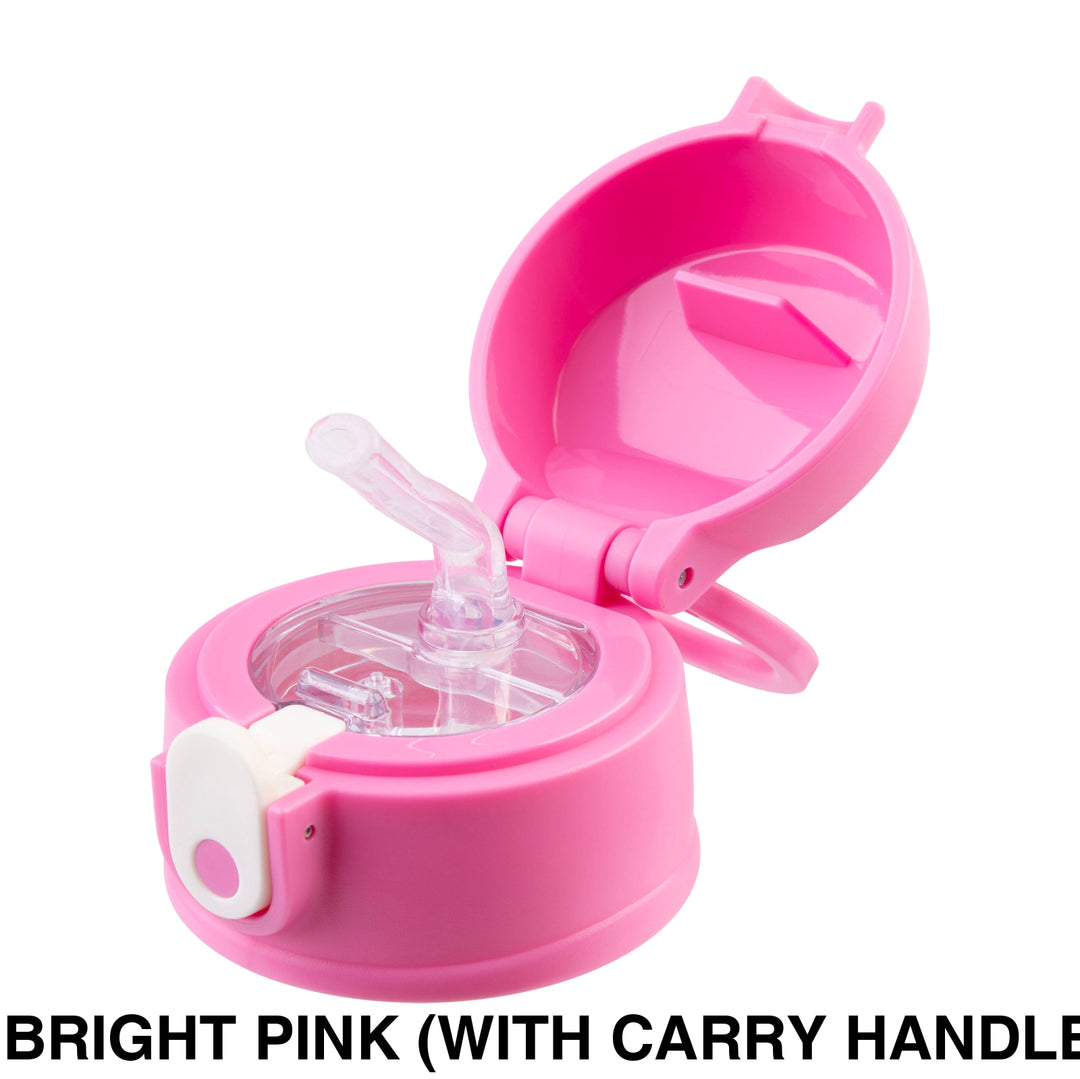 Oasis 400ml/550ml Sipper Bottle Replacement Lid & Straws Bright Pink