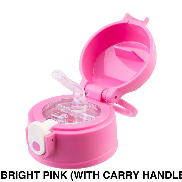 Oasis 400ml/550ml Sipper Bottle Replacement Lid & Straws Bright Pink