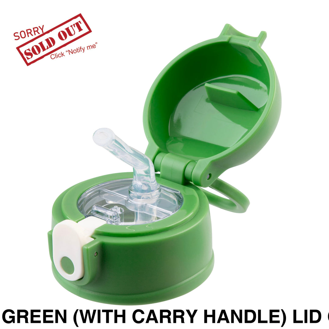Oasis 400ml/550ml Sipper Bottle Replacement Lid & Straws Green