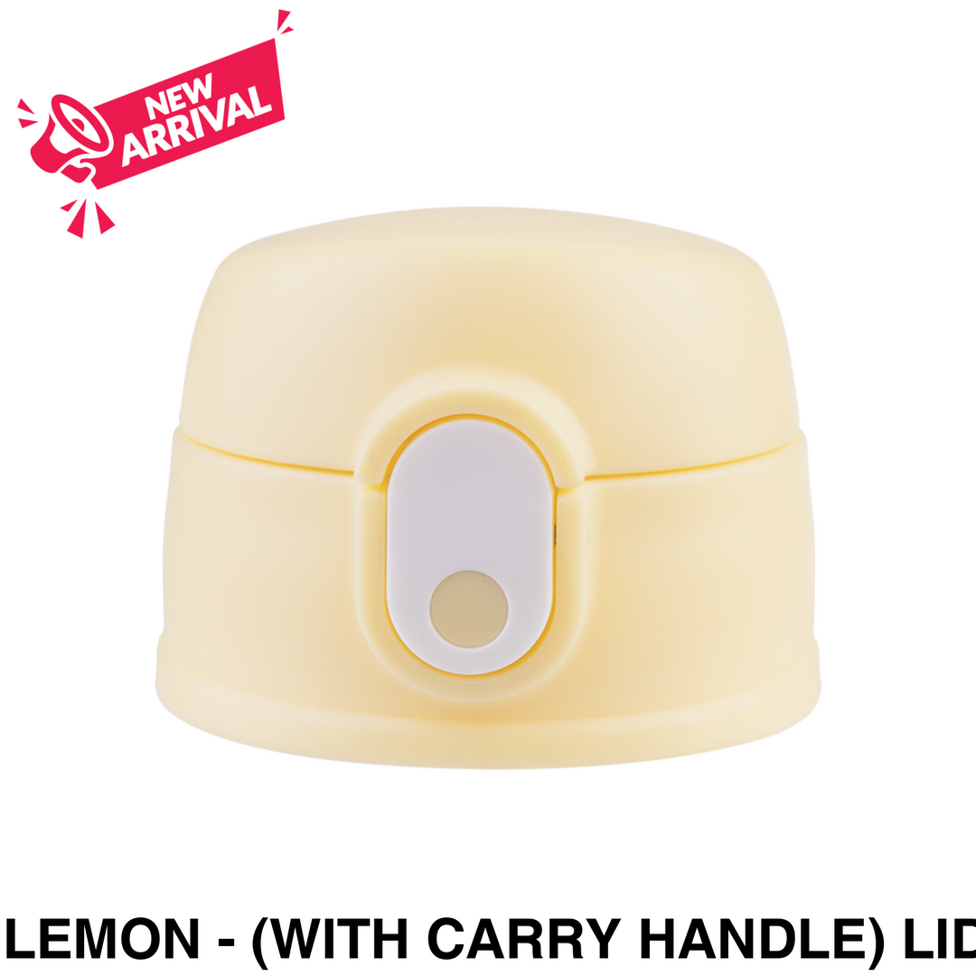 Oasis 400ml/550ml Sipper Bottle Replacement Lid & Straws Lemon - (with carry handle) LID ONLY