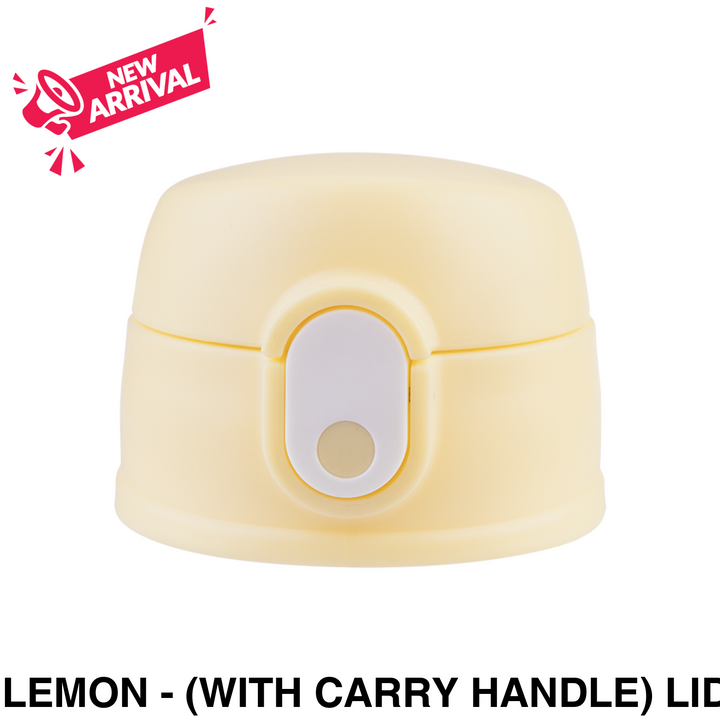 Oasis 400ml/550ml Sipper Bottle Replacement Lid & Straws Lemon - (with carry handle) LID ONLY