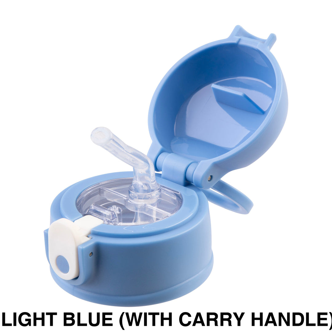 Oasis 400ml/550ml Sipper Bottle Replacement Lid & Straws Light Blue