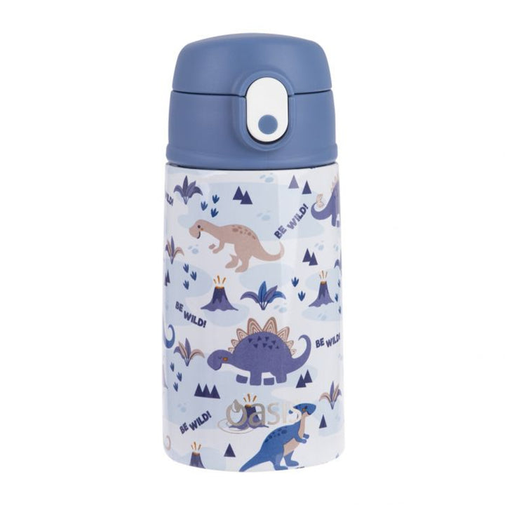 Oasis 400Ml Stainless Steel Insulated Bottle W/ Sipper Dinosaur Land